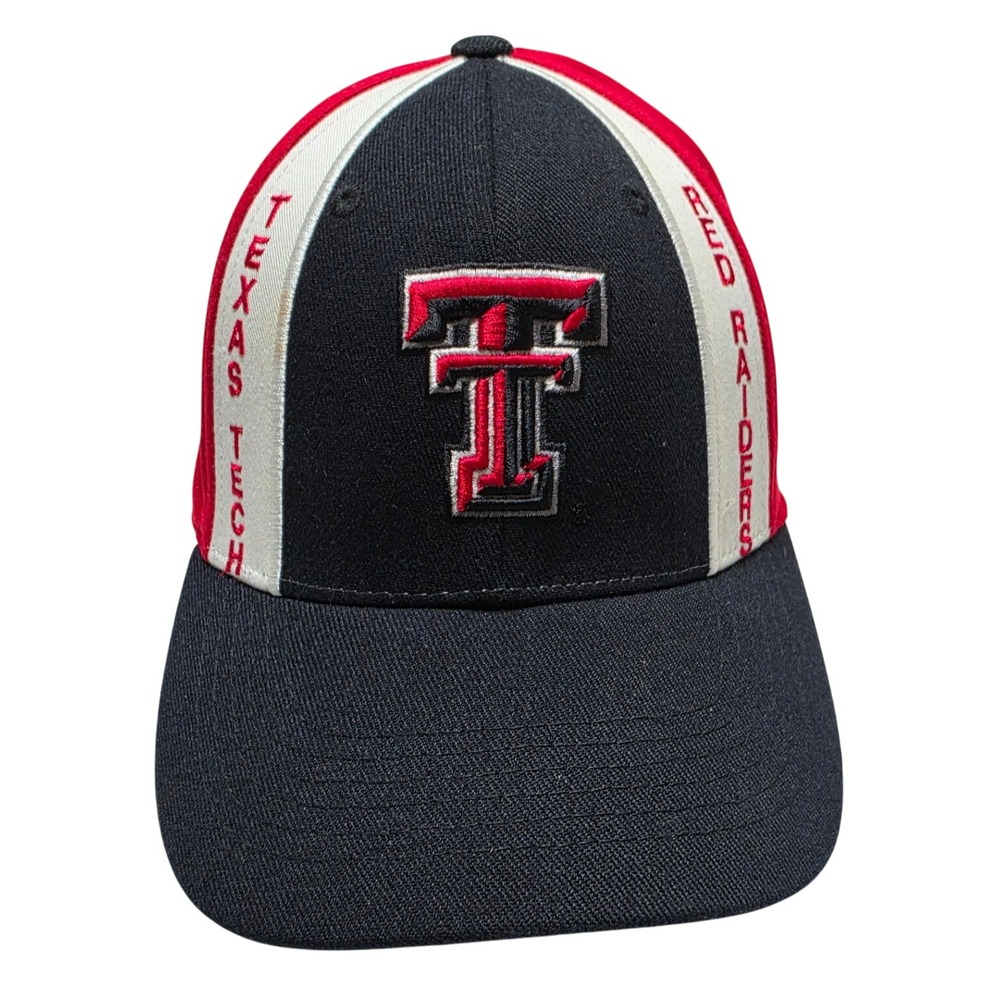 Top of the World Texas Tech Red Raiders One-Fit Hat Black Red Double T Logo Cap